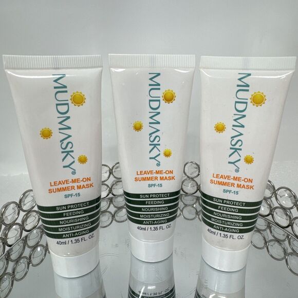 Bundle of 3~ Leave Me On Summer Mask 1.35 fl. oz SPF 15 Facial Face NEW NWT - Picture 2 of 7
